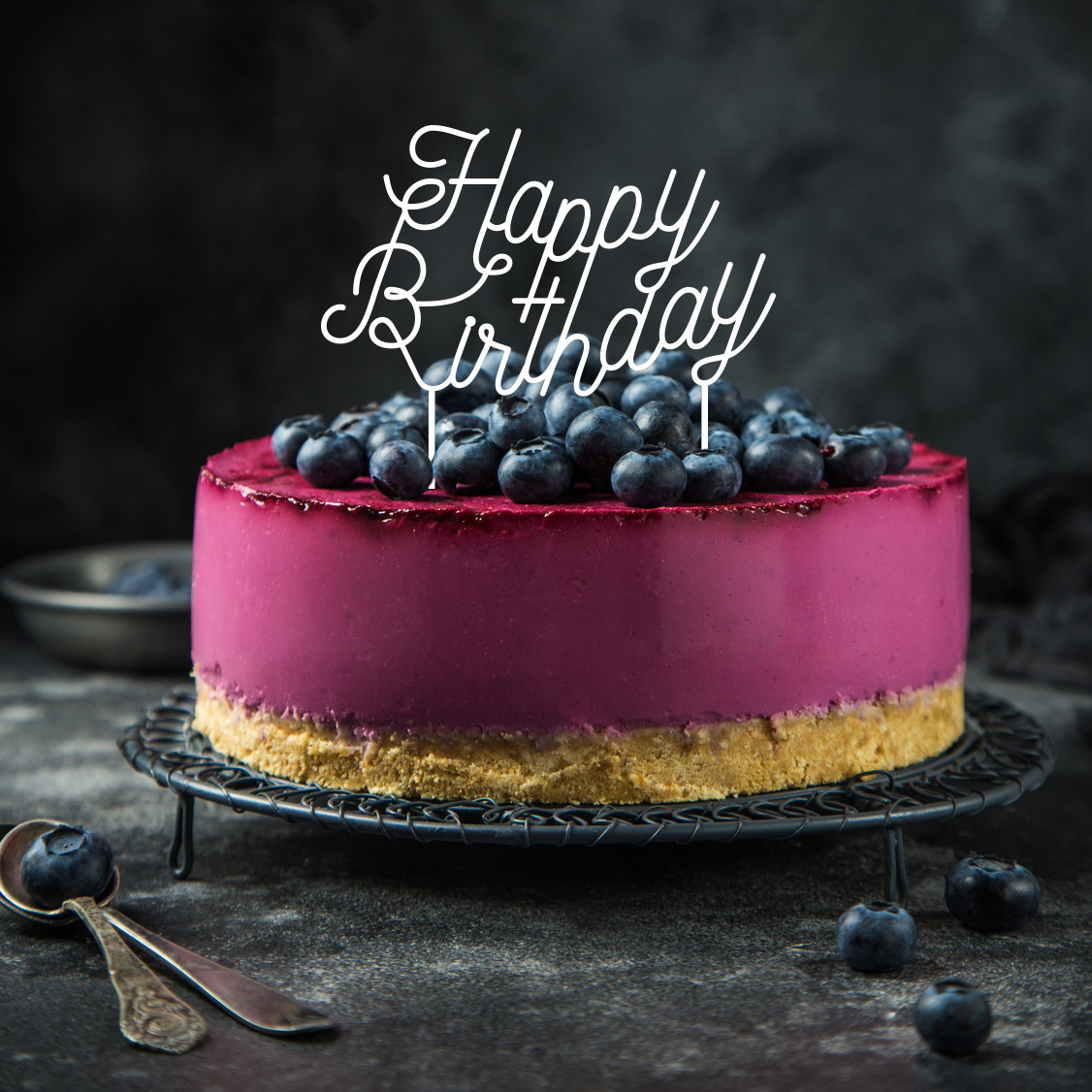 Cake topper pour gâteau en plexiglas - Happy Birthday