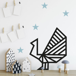 Idée déco chambre enfant stickers autocollant étoile bleu ciel