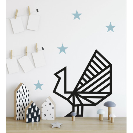 Idée déco chambre enfant stickers autocollant étoile bleu ciel