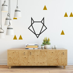 Déco mur chambre stickers triangles or