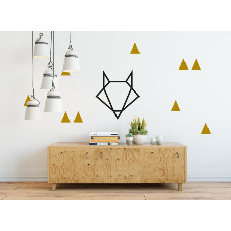 Déco mur chambre stickers triangles or
