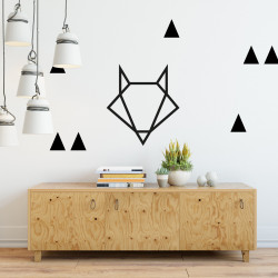 Déco mur chambre stickers triangles noir