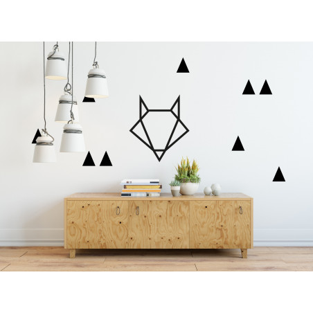 Déco mur chambre stickers triangles noir
