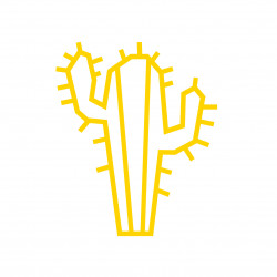 Deco DIY murale en masking tape cactus jaune