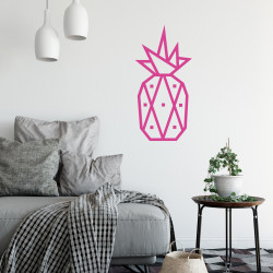 decoration murale diy masking tape ananas rose