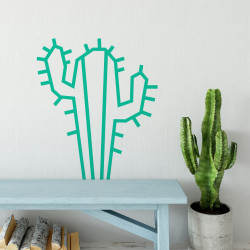 Deco DIY murale en masking tape cactus menthe maison salon