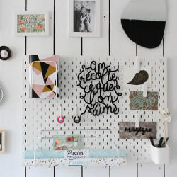 Déco mur lettrage poétique on récolte ce que l'on s'aime plexi noir