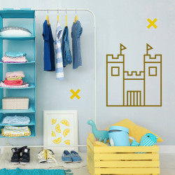 Kit masking tape chambre enfant deco murale doré