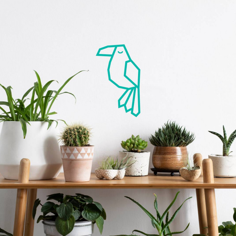 décoration DIY masking tape tuto toucan menthe