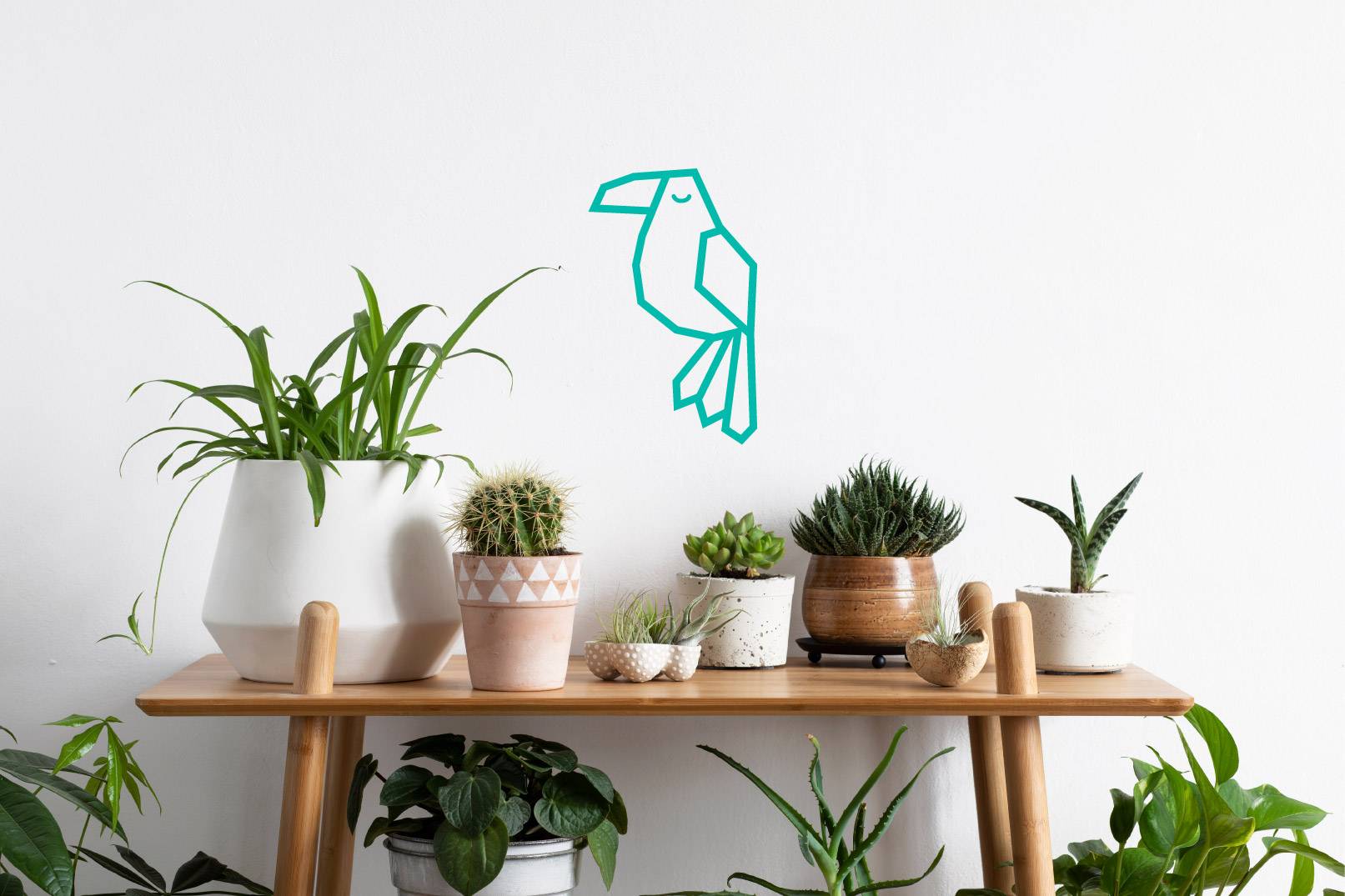 décoration DIY masking tape tuto toucan menthe