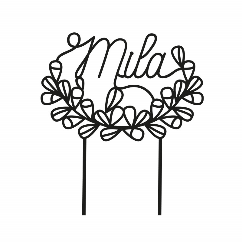 cake topper personnalisé prénom et feuillage gâteau anniversaire noir cake topper personnalisé prénom et feuillage gâteau anniversaire noir