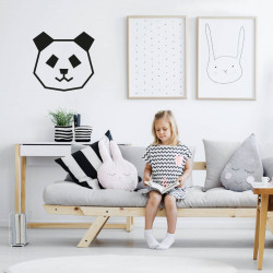 Deco DIY panda pour chambre enfant en masking tape noir