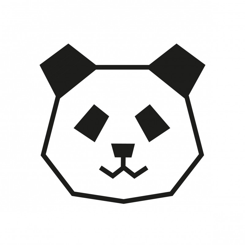 Deco patron DIY panda en masking tape noir Deco patron DIY panda en masking tape noir