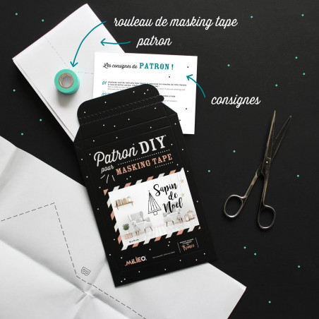 Packaging kit DIY pour masking tape sapin de Noël