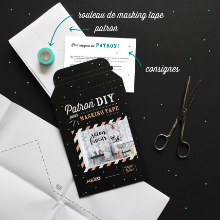 Kit diy masking tape raton laveur deco mur