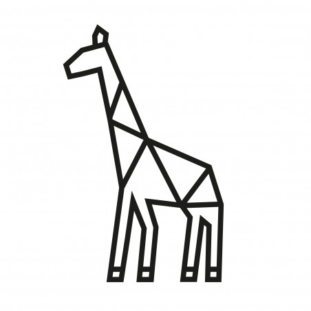 kit diy girafe en masking tape noir