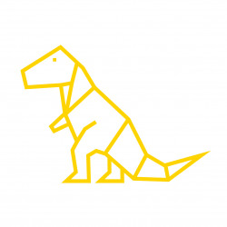 Kit diy dinosaure en masking tape jaune déco mur chambre enfant
