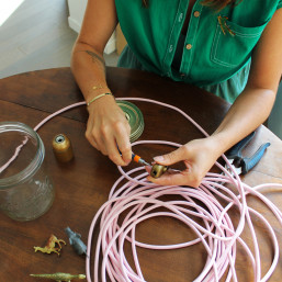 Atelier DIY réalisation d'une lampe à côté d'Amiens