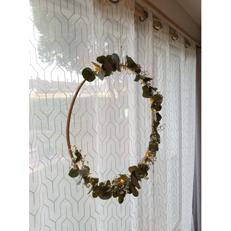 Atelier créatif DIY couronne de Noël eucalyptus à côté d'Amiens