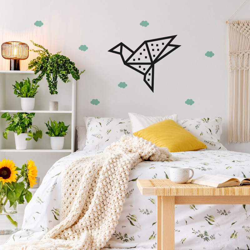 Kit masking tape DIY deco mur oiseau