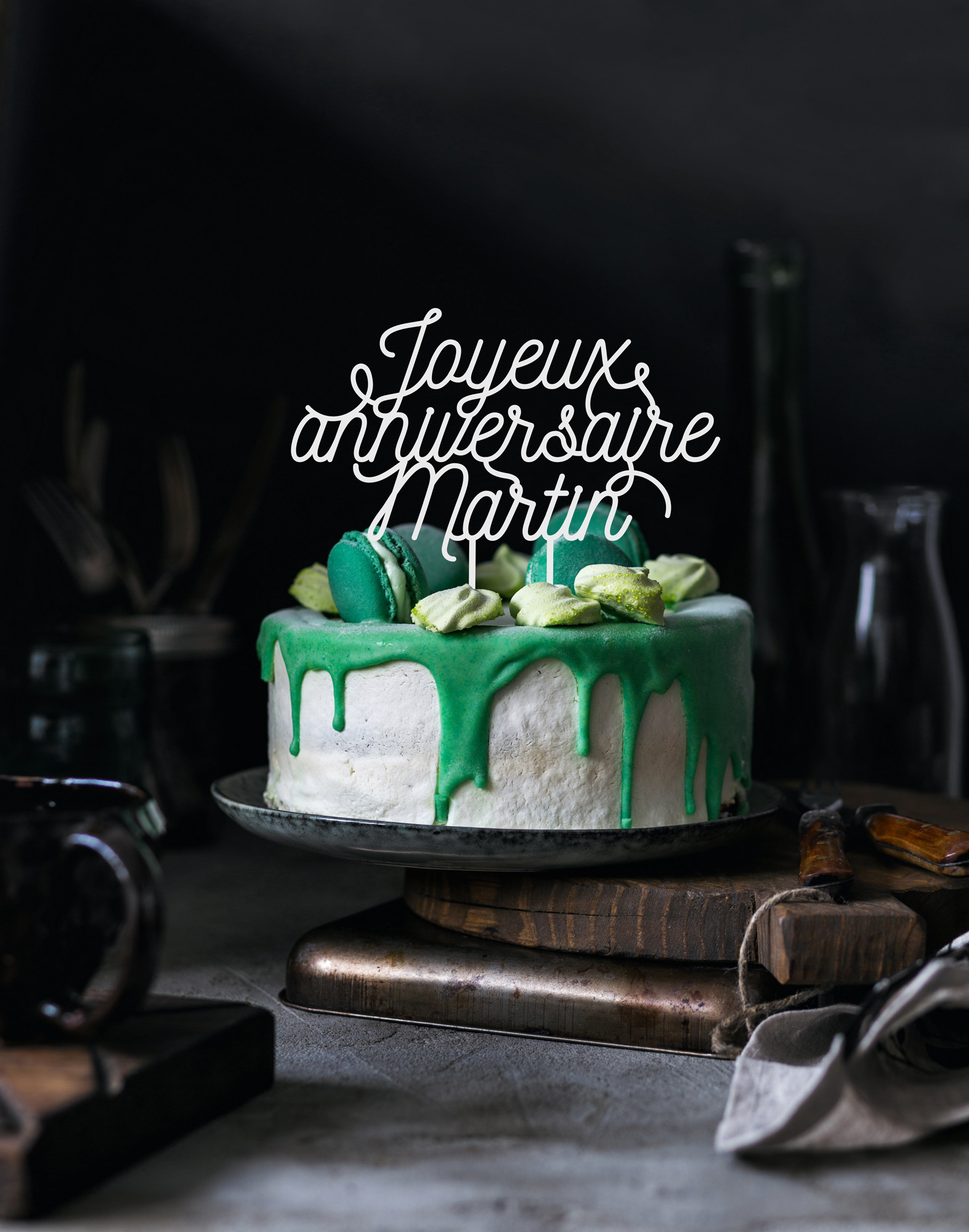 Cake topper Joyeux Anniversaire n°1