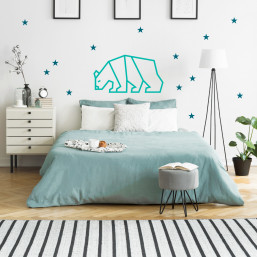 Stickers muraux bleu canard pour décorer une chambre