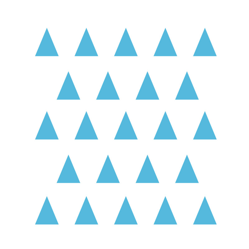 Stickers petits triangles bleu ciel déco mur