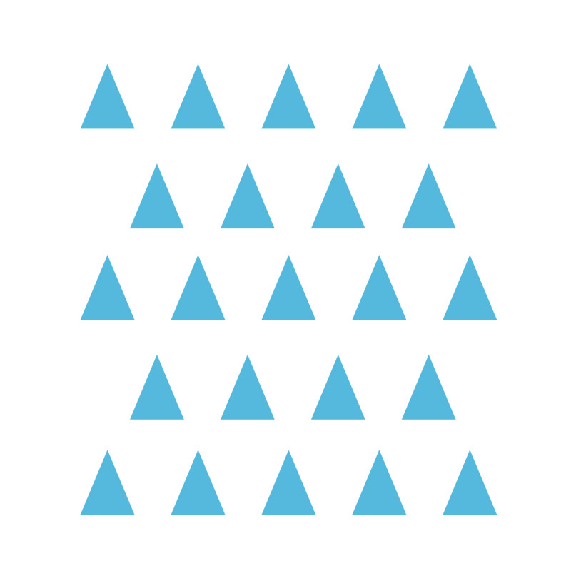 Stickers petits triangles bleu ciel déco mur Stickers petits triangles bleu ciel déco mur