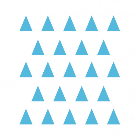 Stickers petits triangles bleu ciel déco mur