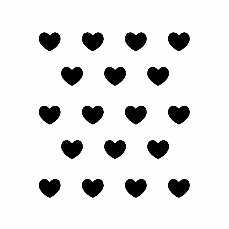 Stickers déco mur chambre enfant cœur noir Stickers déco mur chambre enfant cœur noir