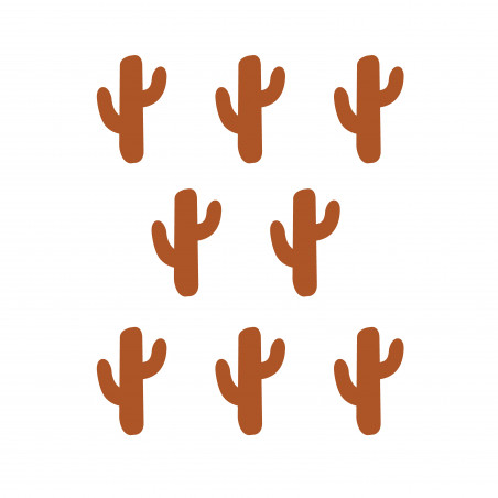 Stickers deco mur cactus cuivre