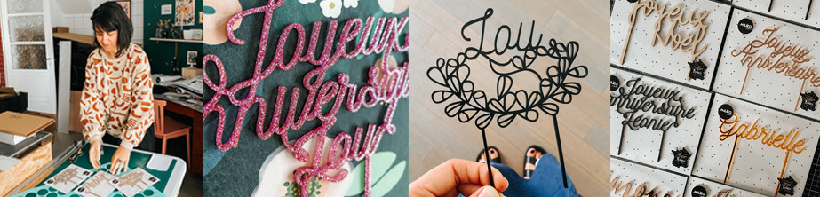 Cake toppers et déco de gâteau pour anniversaire, mariage | MilieO